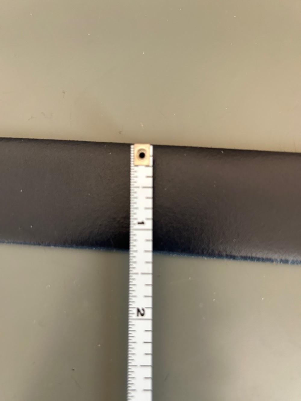Ann Taylor Navy Italian Leather Belt with Gold tone hardware. - Picture 7 of 7